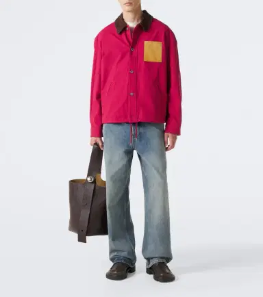 Loewe Suede-trimmed cotton canvas jacket | Thumbnail 4 Loewe Suede-trimmed cotton canvas jacket | Thumbnail 4