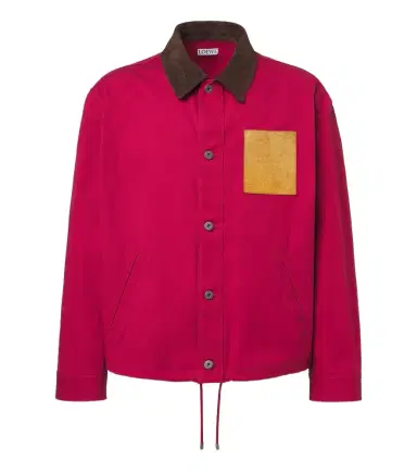 Loewe Suede-trimmed cotton canvas jacket | Thumbnail 1 Loewe Suede-trimmed cotton canvas jacket | Thumbnail 1
