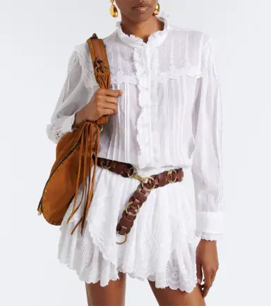 Marant Étoile Lonzie embroidered cotton voile blouse | Thumbnail 3 Marant Étoile Lonzie embroidered cotton voile blouse | Thumbnail 3