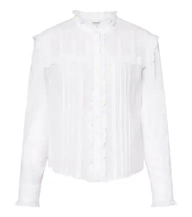 Marant Étoile Lonzie embroidered cotton voile blouse | Thumbnail 1 Marant Étoile Lonzie embroidered cotton voile blouse | Thumbnail 1