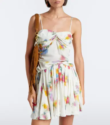 Marant Étoile Floral gathered satin top | Thumbnail 5 Marant Étoile Floral gathered satin top | Thumbnail 5