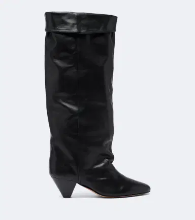 Isabel Marant Elita draped leather knee-high boots | Thumbnail 2 Isabel Marant Elita draped leather knee-high boots | Thumbnail 2