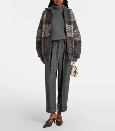 Brunello Cucinelli Checked sequined cardigan | Thumbnail 5 Brunello Cucinelli Checked sequined cardigan | Thumbnail 5