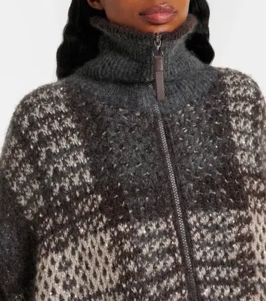 Brunello Cucinelli Checked sequined cardigan | Thumbnail 6 Brunello Cucinelli Checked sequined cardigan | Thumbnail 6