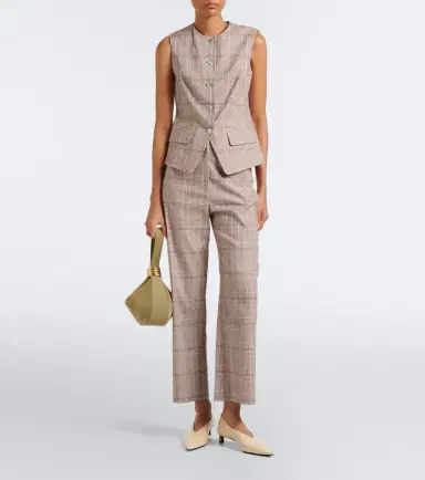 Veronica Beard Lois plaid cotton and linen-blend vest | Thumbnail 5 Veronica Beard Lois plaid cotton and linen-blend vest | Thumbnail 5