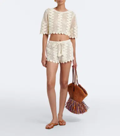 Posse Saskia cropped crochet cotton top | Thumbnail 2 Posse Saskia cropped crochet cotton top | Thumbnail 2