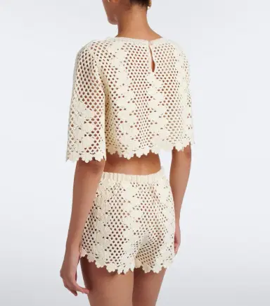 Posse Saskia cropped crochet cotton top | Thumbnail 5 Posse Saskia cropped crochet cotton top | Thumbnail 5
