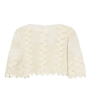 Posse Saskia cropped crochet cotton top | Thumbnail 1 Posse Saskia cropped crochet cotton top | Thumbnail 1