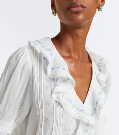 Doen Dôen Hettie floral ruffled cotton top | Thumbnail 2 Doen Dôen Hettie floral ruffled cotton top | Thumbnail 2