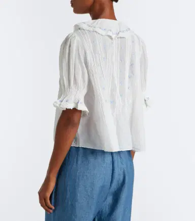 Doen Dôen Hettie floral ruffled cotton top | Thumbnail 4 Doen Dôen Hettie floral ruffled cotton top | Thumbnail 4