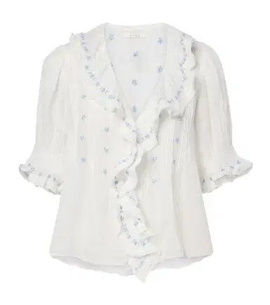 Doen Dôen Hettie floral ruffled cotton top | Thumbnail 1 Doen Dôen Hettie floral ruffled cotton top | Thumbnail 1