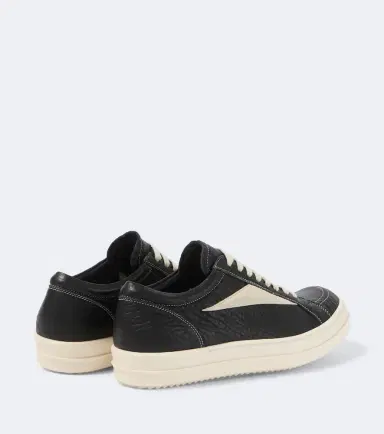 Rick Owens Vintage suede-trimmed leather sneakers | Thumbnail 3 Rick Owens Vintage suede-trimmed leather sneakers | Thumbnail 3