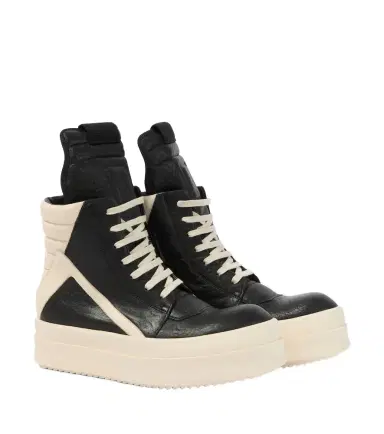 Rick Owens Geobasket leather high-top platform sneakers | Thumbnail 1 Rick Owens Geobasket leather high-top platform sneakers | Thumbnail 1