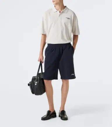 Acne Studios Logo embroidered cotton fleece shorts | Thumbnail 4 Acne Studios Logo embroidered cotton fleece shorts | Thumbnail 4