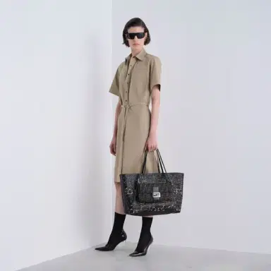 Fendi Shirt-style dress in trench gabardine | Thumbnail 4 Fendi Shirt-style dress in trench gabardine | Thumbnail 4