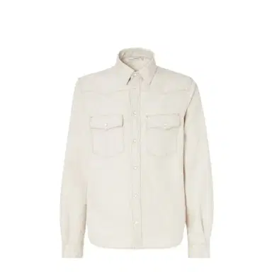 Fendi Long-sleeved Selleria denim shirt made from an organic | Thumbnail 1 Fendi Long-sleeved Selleria denim shirt made from an organic | Thumbnail 1