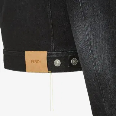 Fendi Short jacket made of black organic cotton denim, a classic | Thumbnail 3 Fendi Short jacket made of black organic cotton denim, a classic | Thumbnail 3