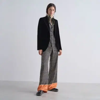 Fendi Flowing pyjama trousers made of silk georgette with | Thumbnail 4 Fendi Flowing pyjama trousers made of silk georgette with | Thumbnail 4