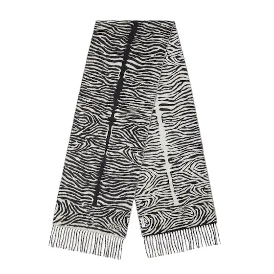 Rectangular double-sided scarf with an all-over archive Rectangular double-sided scarf with an all-over archive