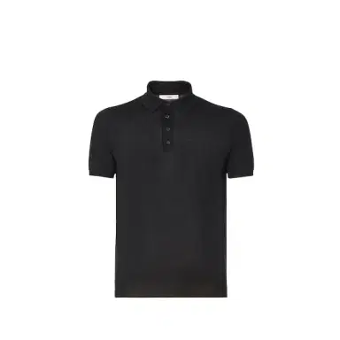 Fendi Short-sleeved polo shirt customised with contrasting yellow | Thumbnail 1 Fendi Short-sleeved polo shirt customised with contrasting yellow | Thumbnail 1