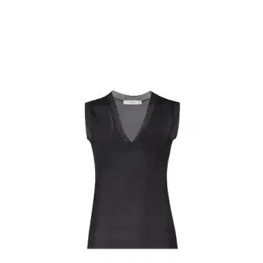 Fendi V-neck, sleeveless fitted top | Thumbnail 1 Fendi V-neck, sleeveless fitted top | Thumbnail 1