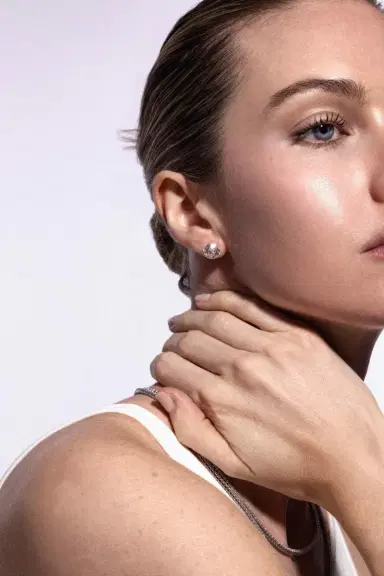 WITH LOVE TRAVEL Lab-Grown Diamond Martini Prong Stud Earrings - 4ct | Thumbnail 4 WITH LOVE TRAVEL Lab-Grown Diamond Martini Prong Stud Earrings - 4ct | Thumbnail 4