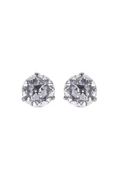 WITH LOVE TRAVEL Lab-Grown Diamond Martini Prong Stud Earrings - 4ct | Thumbnail 1 WITH LOVE TRAVEL Lab-Grown Diamond Martini Prong Stud Earrings - 4ct | Thumbnail 1