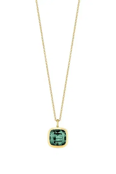 GOSHWARA Tourmanline Cushion Pendant G-One Necklace | Thumbnail 1 GOSHWARA Tourmanline Cushion Pendant G-One Necklace | Thumbnail 1