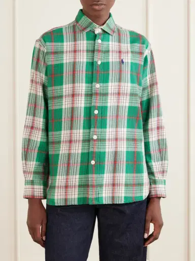 Polo Ralph Lauren Logo-embroidered Checked Cotton-twill Shirt | Thumbnail 3 Polo Ralph Lauren Logo-embroidered Checked Cotton-twill Shirt | Thumbnail 3