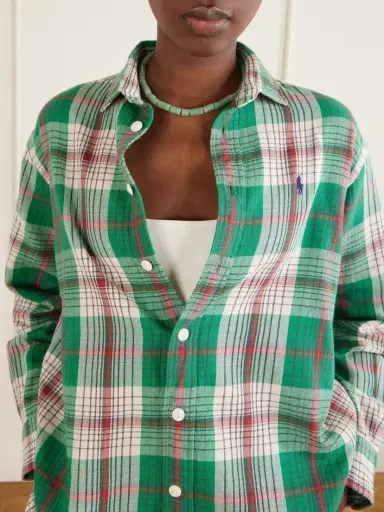 Polo Ralph Lauren Logo-embroidered Checked Cotton-twill Shirt | Thumbnail 5 Polo Ralph Lauren Logo-embroidered Checked Cotton-twill Shirt | Thumbnail 5