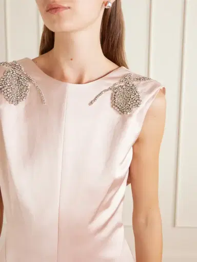 Erdem Embroidered Satin Gown | Thumbnail 4 Erdem Embroidered Satin Gown | Thumbnail 4