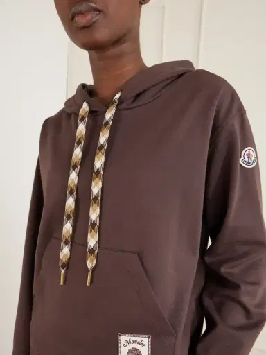 Moncler Logo-appliquéd Cotton-blend Hoodie | Thumbnail 5 Moncler Logo-appliquéd Cotton-blend Hoodie | Thumbnail 5