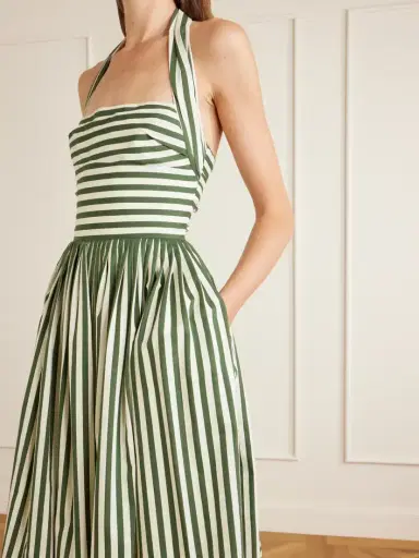 Carolina Herrera Striped Cotton-blend Midi Dress | Thumbnail 4 Carolina Herrera Striped Cotton-blend Midi Dress | Thumbnail 4