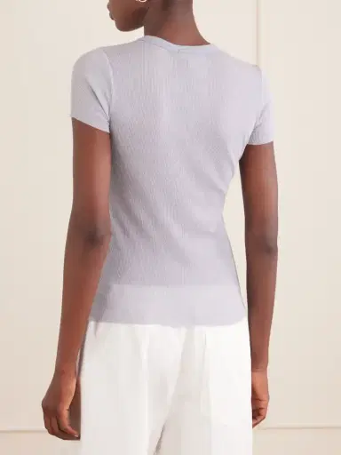 James Perse Ribbed Cotton And Cashmere-blend T-shirt | Thumbnail 4 James Perse Ribbed Cotton And Cashmere-blend T-shirt | Thumbnail 4