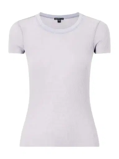 James Perse Ribbed Cotton And Cashmere-blend T-shirt | Thumbnail 1 James Perse Ribbed Cotton And Cashmere-blend T-shirt | Thumbnail 1