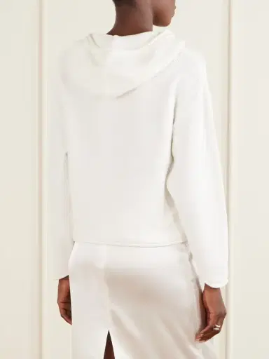 LESET Mae Open-knit Cotton-blend Hoodie | Thumbnail 4 LESET Mae Open-knit Cotton-blend Hoodie | Thumbnail 4