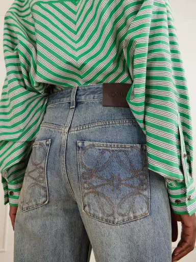 Loewe Anagram-embroidered Mid-rise Wide-leg Jeans | Thumbnail 5 Loewe Anagram-embroidered Mid-rise Wide-leg Jeans | Thumbnail 5