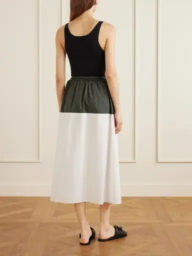 Proenza Schouler White Label Nyla Cotton-poplin Midi Skirt | Thumbnail 3 Proenza Schouler White Label Nyla Cotton-poplin Midi Skirt | Thumbnail 3