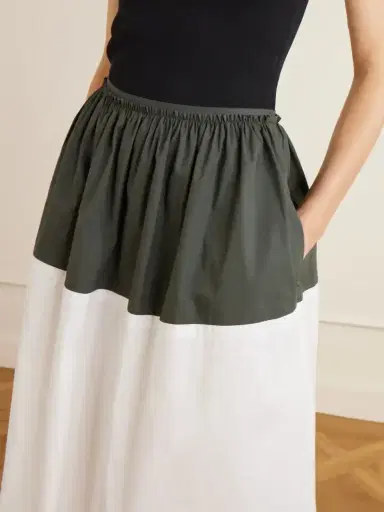 Proenza Schouler White Label Nyla Cotton-poplin Midi Skirt | Thumbnail 4 Proenza Schouler White Label Nyla Cotton-poplin Midi Skirt | Thumbnail 4