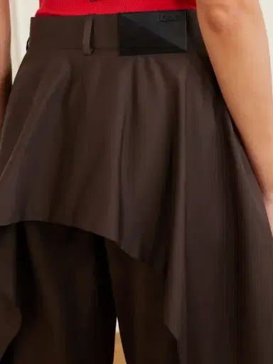 Loewe Tiered Cotton And Silk-blend Gabardine Wide-leg Pants | Thumbnail 5 Loewe Tiered Cotton And Silk-blend Gabardine Wide-leg Pants | Thumbnail 5