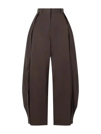 Loewe Tiered Cotton And Silk-blend Gabardine Wide-leg Pants | Thumbnail 1 Loewe Tiered Cotton And Silk-blend Gabardine Wide-leg Pants | Thumbnail 1