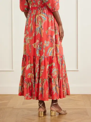 Etro Tiered Printed Cotton Maxi Skirt | Thumbnail 4 Etro Tiered Printed Cotton Maxi Skirt | Thumbnail 4