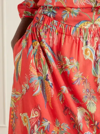 Etro Tiered Printed Cotton Maxi Skirt | Thumbnail 5 Etro Tiered Printed Cotton Maxi Skirt | Thumbnail 5