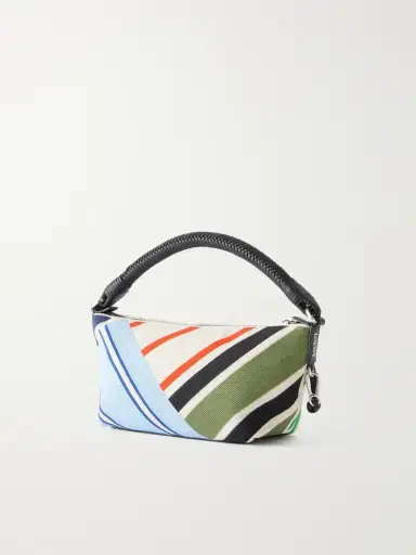 Loewe Cala Bayadere Leather-trimmed Paneled Striped Canvas Shoulder Bag | Thumbnail 4 Loewe Cala Bayadere Leather-trimmed Paneled Striped Canvas Shoulder Bag | Thumbnail 4