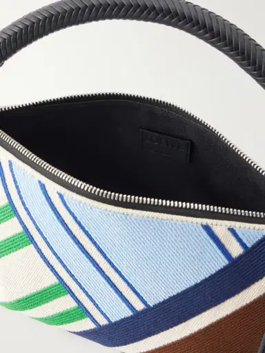 Loewe Cala Bayadere Leather-trimmed Paneled Striped Canvas Shoulder Bag | Thumbnail 6 Loewe Cala Bayadere Leather-trimmed Paneled Striped Canvas Shoulder Bag | Thumbnail 6