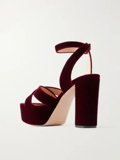Gianvito Rossi Sabrina 70 Velvet Sandals | Thumbnail 3 Gianvito Rossi Sabrina 70 Velvet Sandals | Thumbnail 3