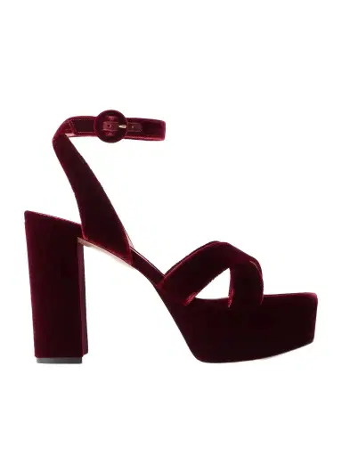 Gianvito Rossi Sabrina 70 Velvet Sandals | Thumbnail 1 Gianvito Rossi Sabrina 70 Velvet Sandals | Thumbnail 1