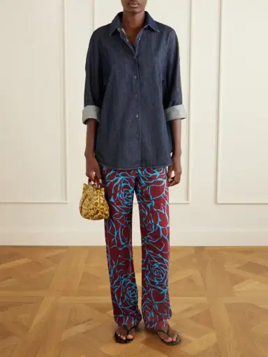 Dries Van Noten Oversized Denim Shirt | Thumbnail 2 Dries Van Noten Oversized Denim Shirt | Thumbnail 2