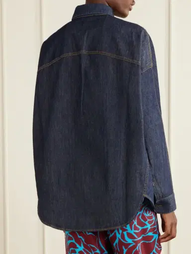 Dries Van Noten Oversized Denim Shirt | Thumbnail 4 Dries Van Noten Oversized Denim Shirt | Thumbnail 4