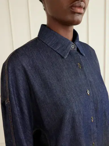 Dries Van Noten Oversized Denim Shirt | Thumbnail 5 Dries Van Noten Oversized Denim Shirt | Thumbnail 5